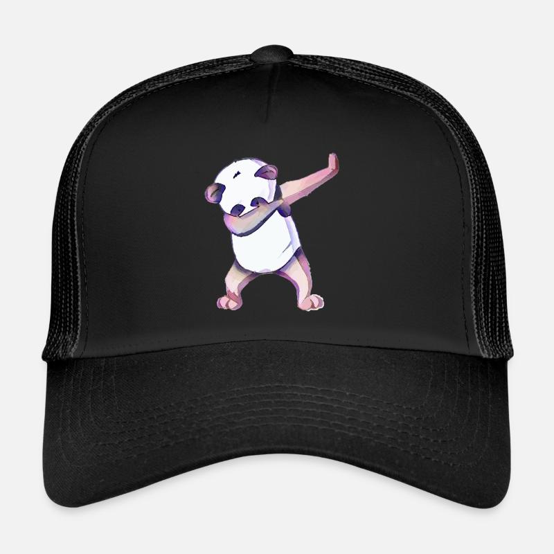 Panda - Casquette trucker  - noir/noir