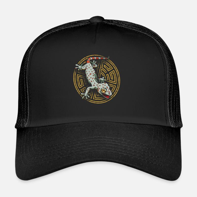 Gecko - Trucker Cap - Schwarz/Schwarz