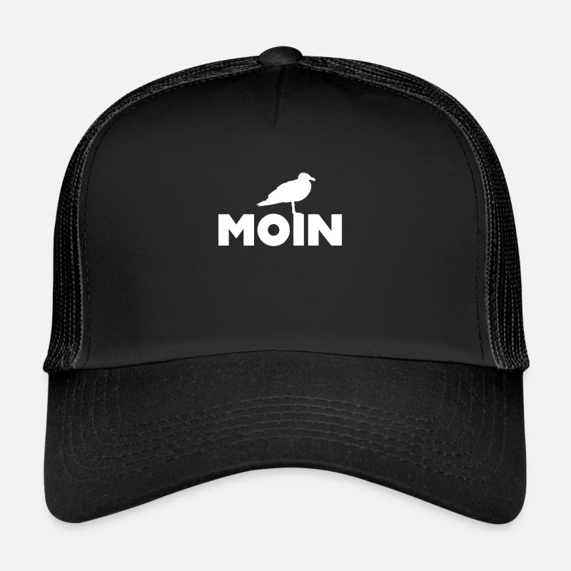 Moin gull gift north german northern lights - Trucker Cap - black/black