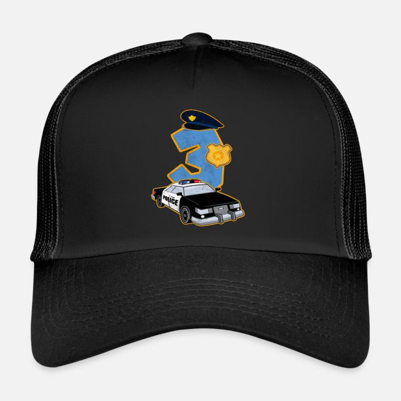 3 Jahre Alt Geschenk Polizei Wagen Offizier Kind Trucker Cap
