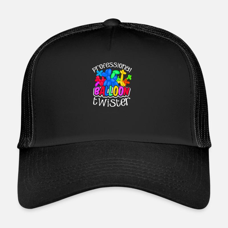 Ballon Tier Professional Ballon Tier Geschenk - Trucker Cap - Schwarz/Schwarz