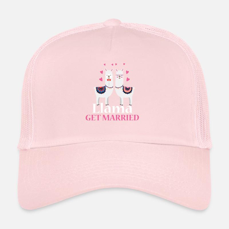 Llama get married Trucker Cap