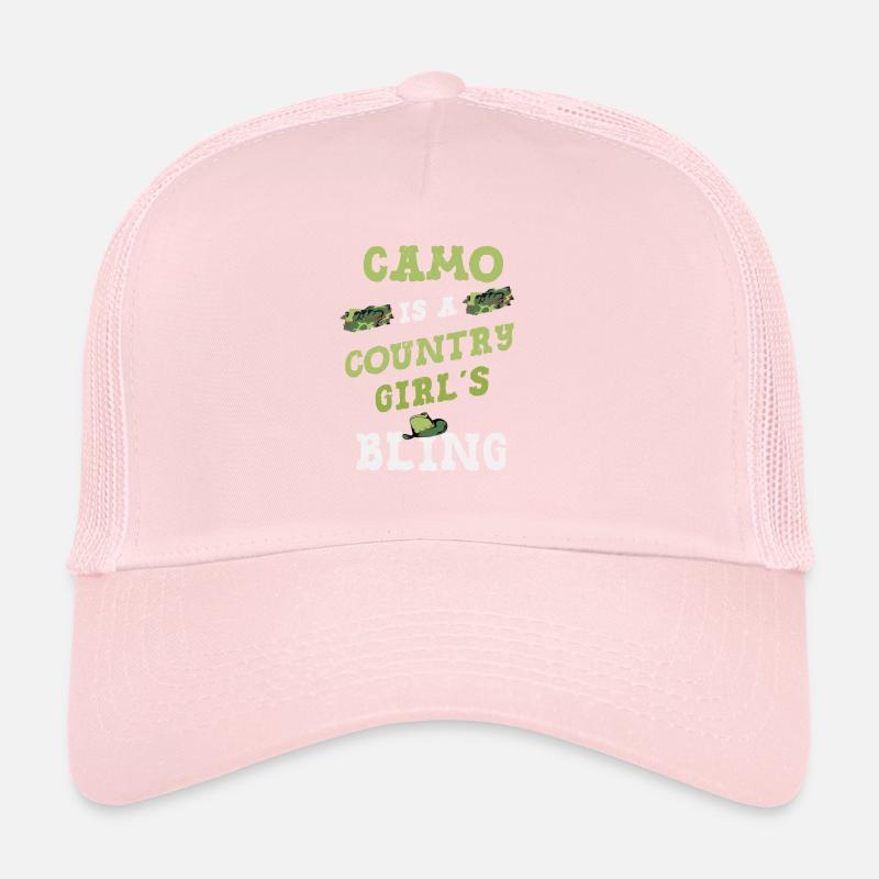 Camo is 's Bling Redneck Trucker Cap