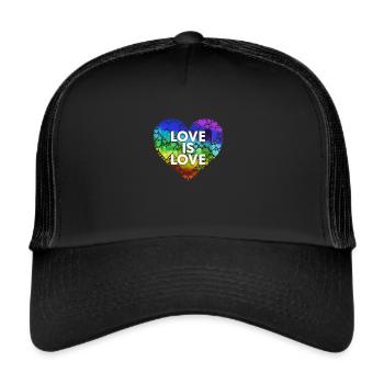 Love Is Love Houston - Trucker Cap - Schwarz/Schwarz - Vorne