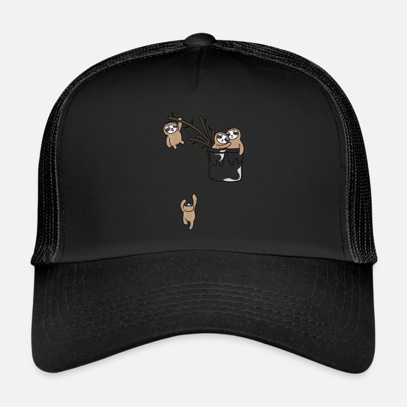 sloth - Trucker Cap - black/black