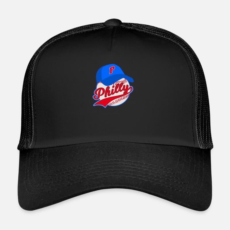 Philadelphie Baseball Pennsylvanie - Casquette trucker  - noir/noir