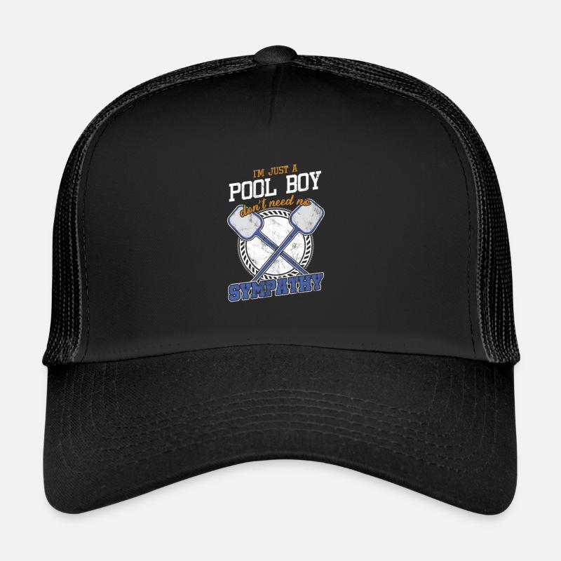 Ich bin nur ein Pool Boy Funny Pool Cleaning Cleaner - Trucker Cap - Schwarz/Schwarz