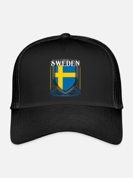 Schweden - Trucker Cap - Schwarz/Schwarz