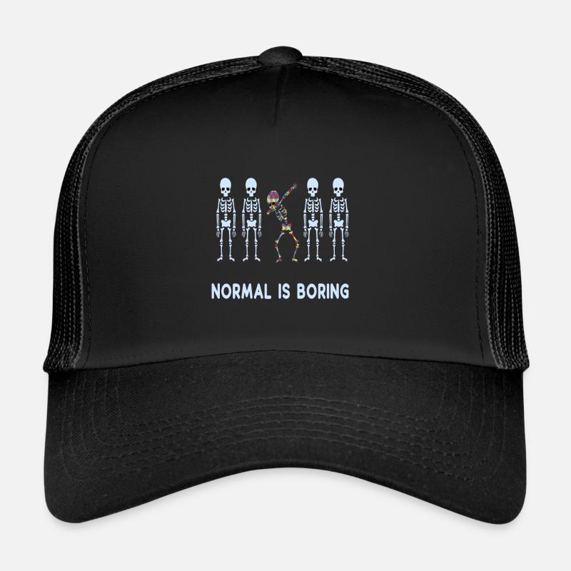 L'AUTISME EST NORMAL - Casquette trucker  - noir/noir