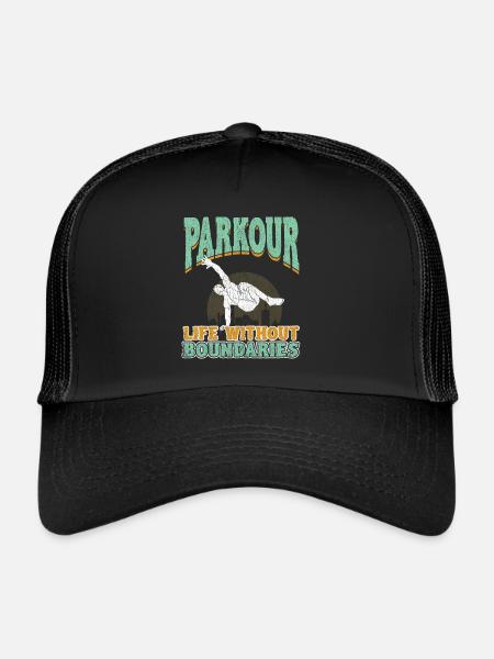 Parkour Life Without Boundaries - Trucker Cap - black/black - Front