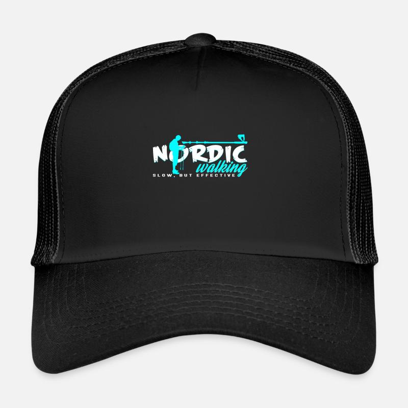 Nordic Walking - Trucker Cap - Schwarz/Schwarz