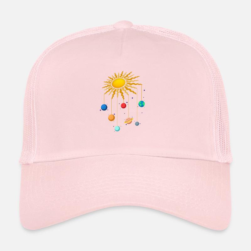 Cute Hanging Planets On Sun Stars Outer Space Trucker Cap