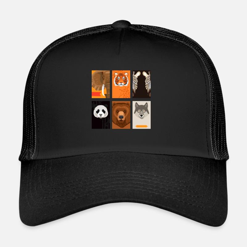 Wilde Tiere - Trucker Cap - Schwarz/Schwarz