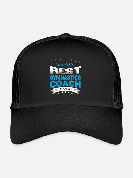 LE MEILLEUR COACH GYMNASTIQUE DU MONDE - Casquette trucker  - noir/noir - Devant