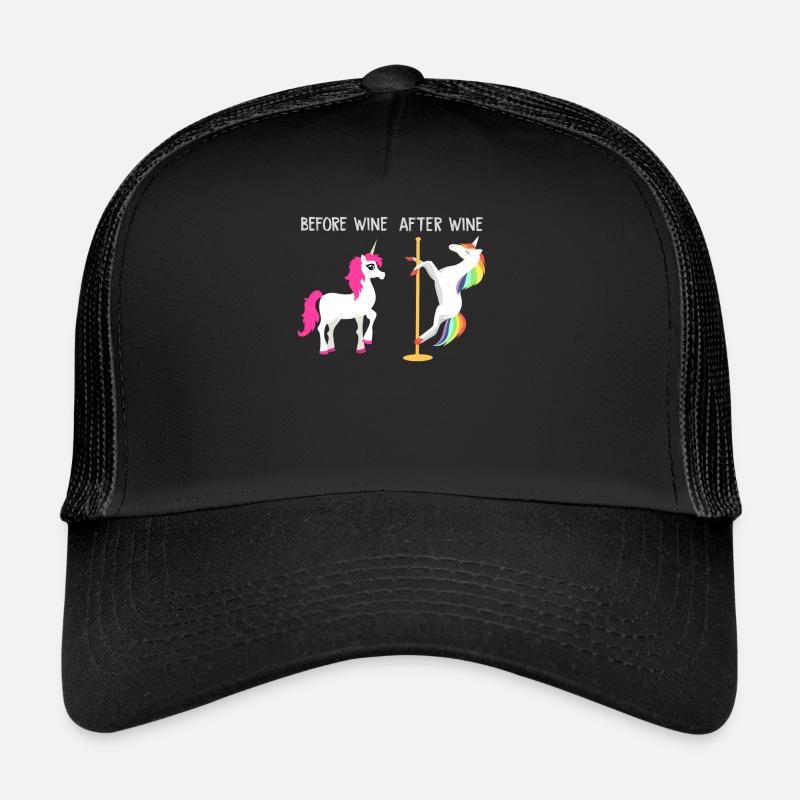 Drunken Stripping Unicorn Wine Trucker Cap