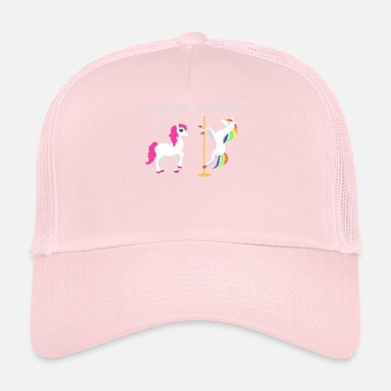 Betrunkenes Strippendes Einhorn Wein Trucker Cap