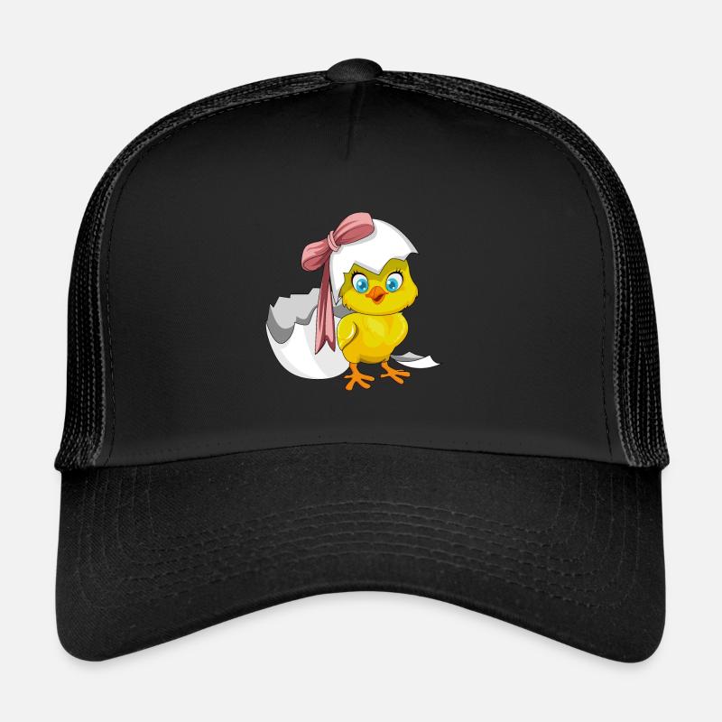 Oster Kücken Ostern Geschenk Geschenkidee - Trucker Cap - Schwarz/Schwarz