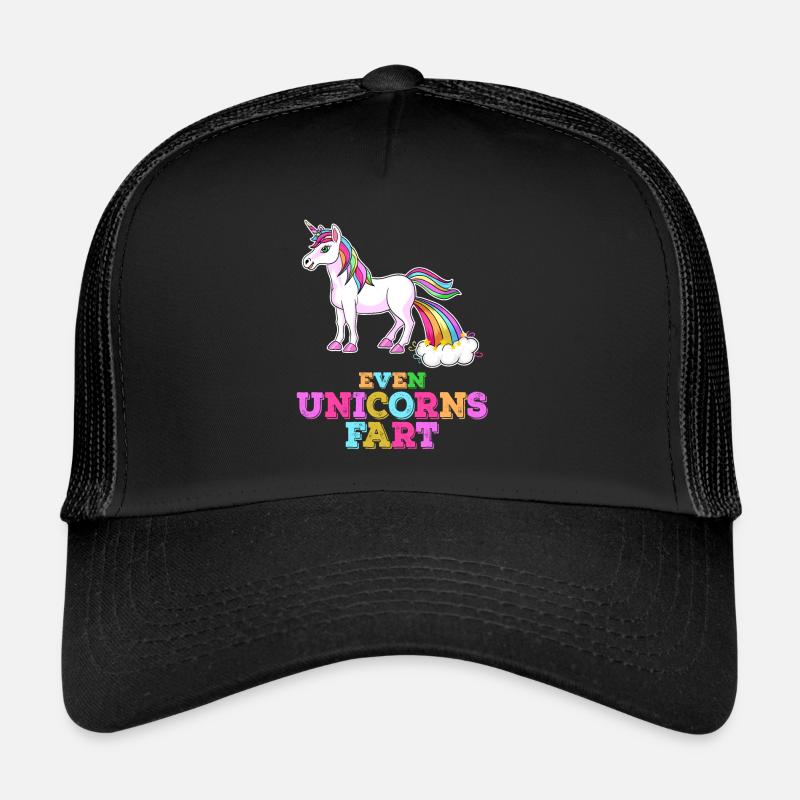 Furz Einhorn Regenbogen Pferd Mädchen Pups Pyjama Trucker Cap
