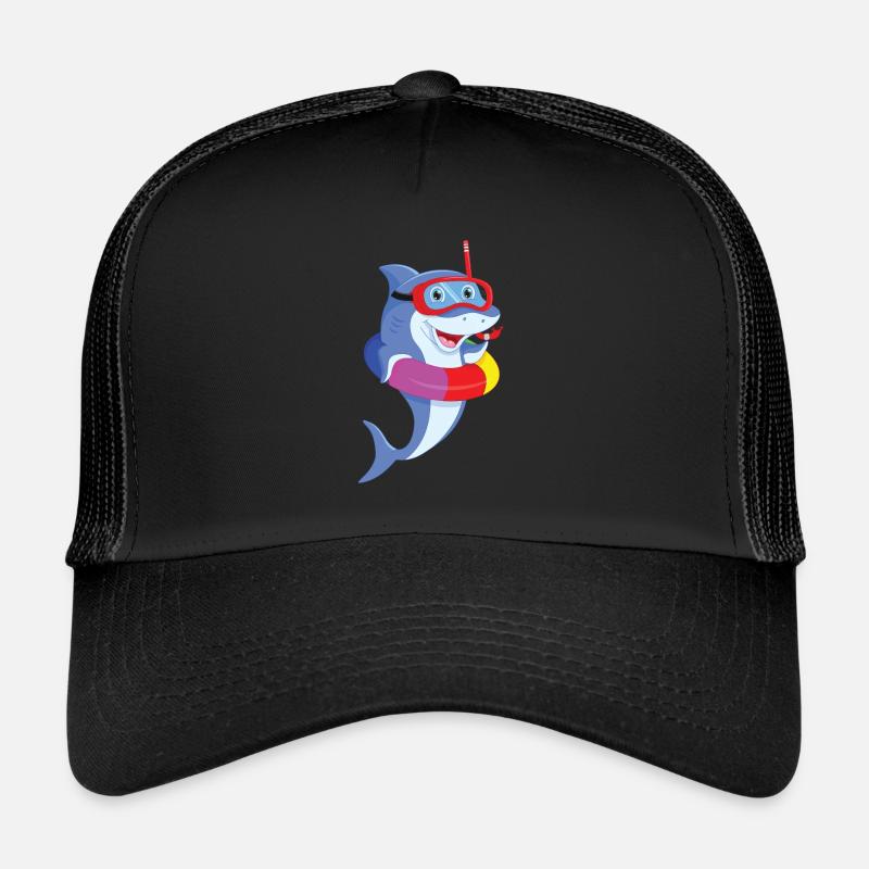 Shark Diving Trucker Cap