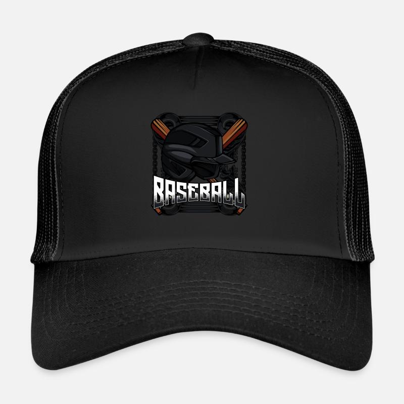 Baseball Helmet Baseball Bat Sport Gift Idea Trucker Cap