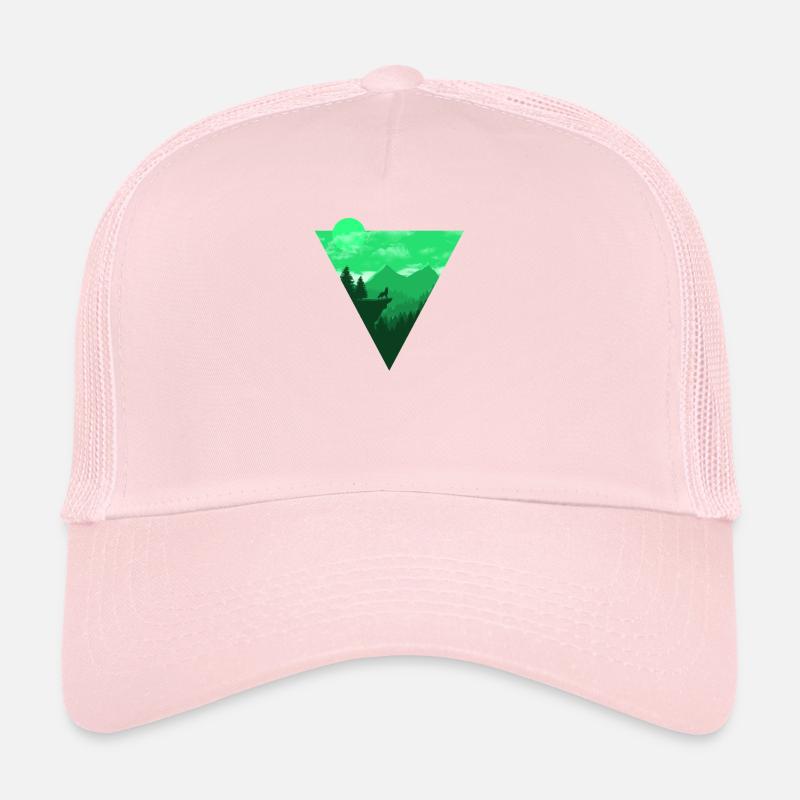 Camping Cadeau Randonnée Voyage Backpacker Forest Casquette trucker 
