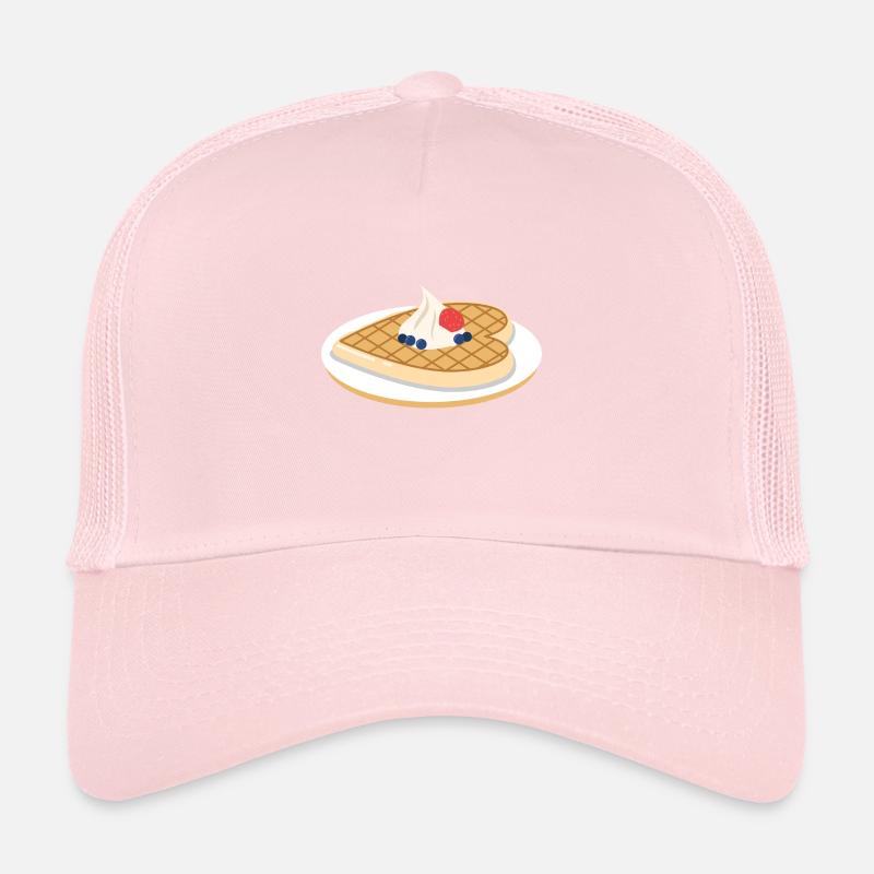 Waffles breakfast gift cream berry candy Trucker Cap