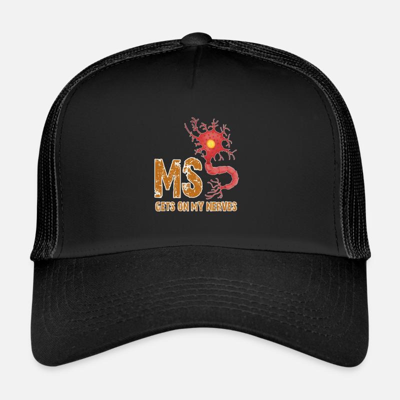 Multiple Sklerose Design - Trucker Cap - Schwarz/Schwarz