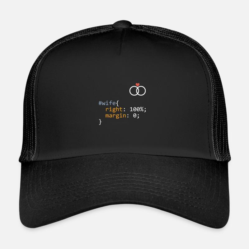 CSS #wife right 100 Casquette trucker 