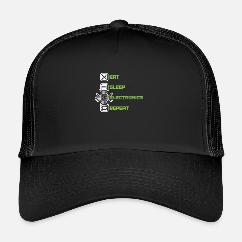 Eat Sleep Electronics Repeat Devices Transistor Trucker Cap