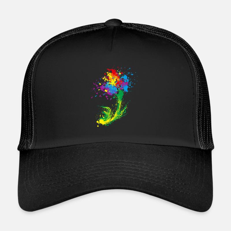 Paintball coloré Paint Splash cadeau cadeau Splash - Casquette trucker  - noir/noir