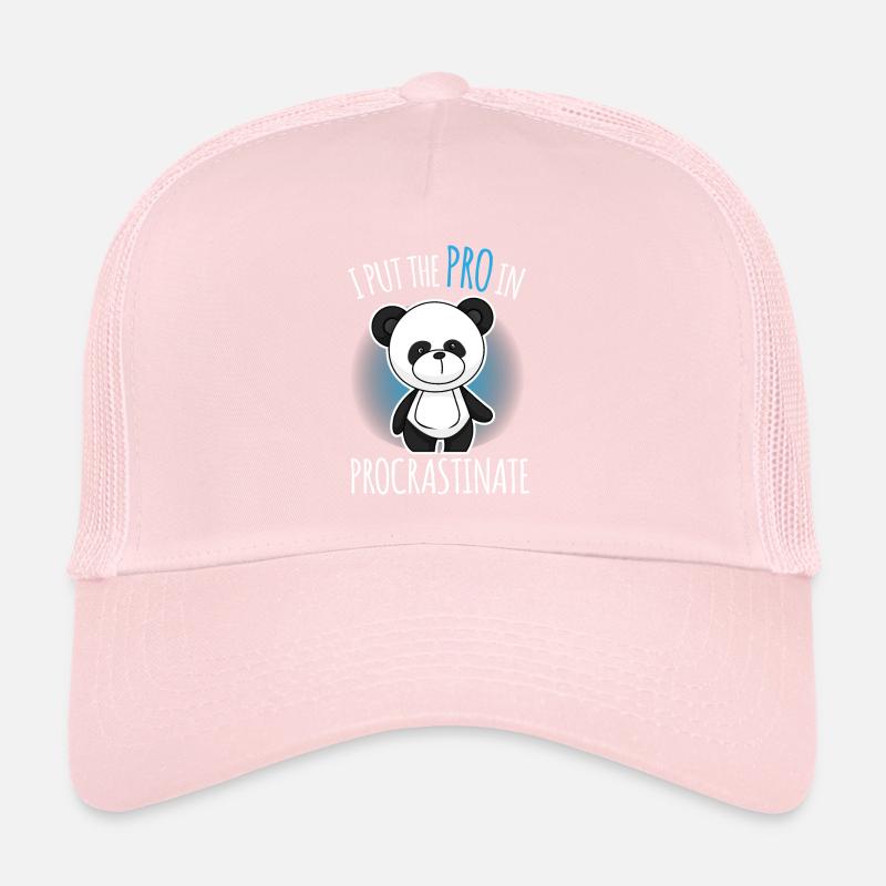 Panda Procrastinate Diffuser un cadeau de plaisanterie paresseux Casquette trucker 