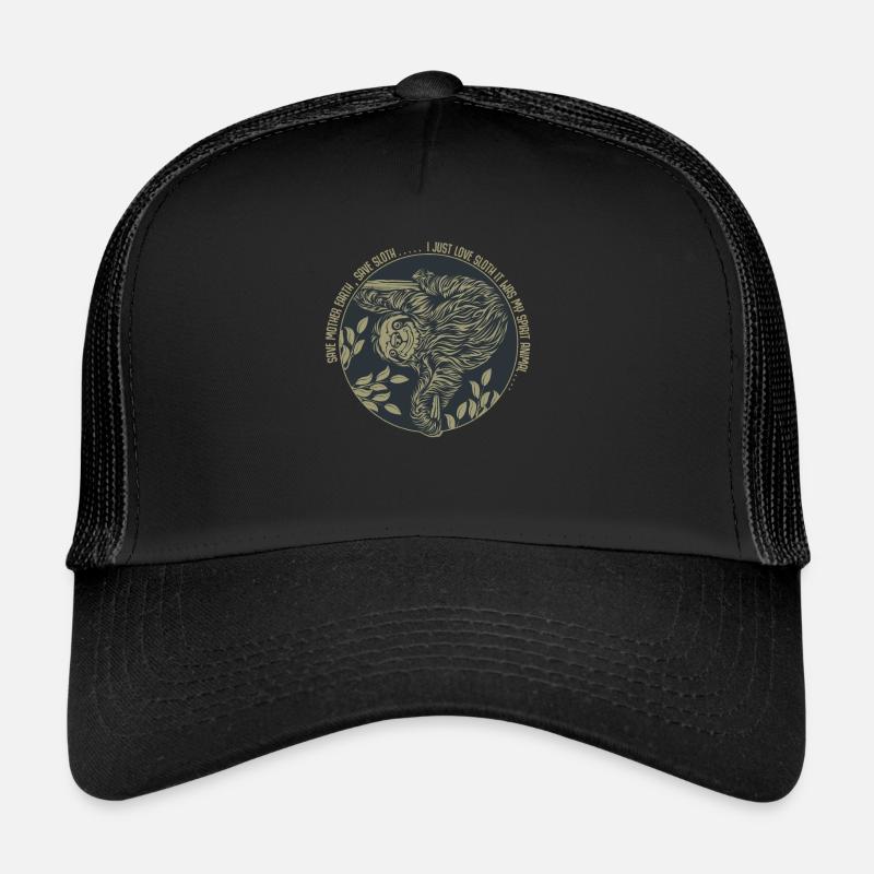 sloth - Trucker Cap - black/black