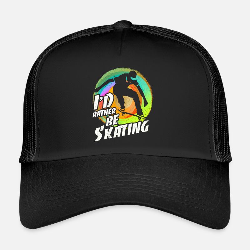 Skateboard - Trucker Cap - Schwarz/Schwarz