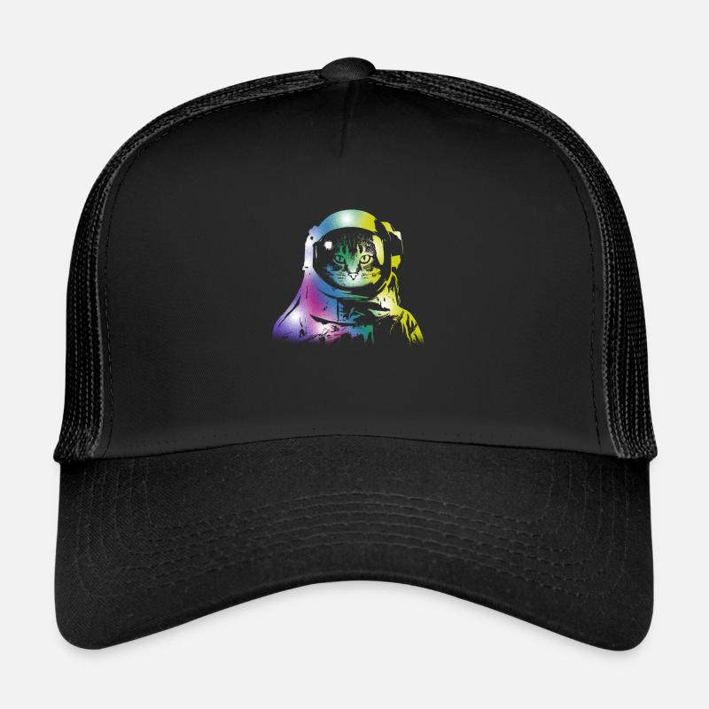 Chat Space Outerspace Galaxy Chats Chatons Propriétaires Casquette trucker 
