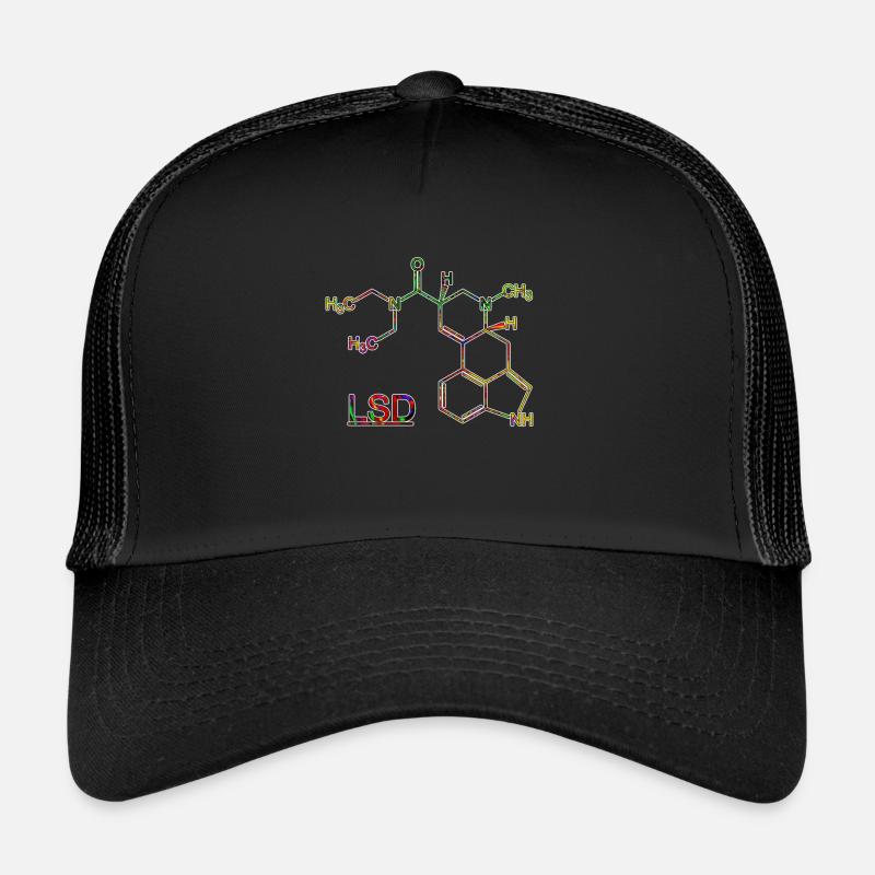 Acid LSD psychedelic drug molecule Trucker Cap