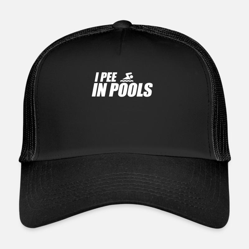 Je fais pipi dans les piscines Je fais pipi dans les piscines de la mer du Nord Casquette trucker 