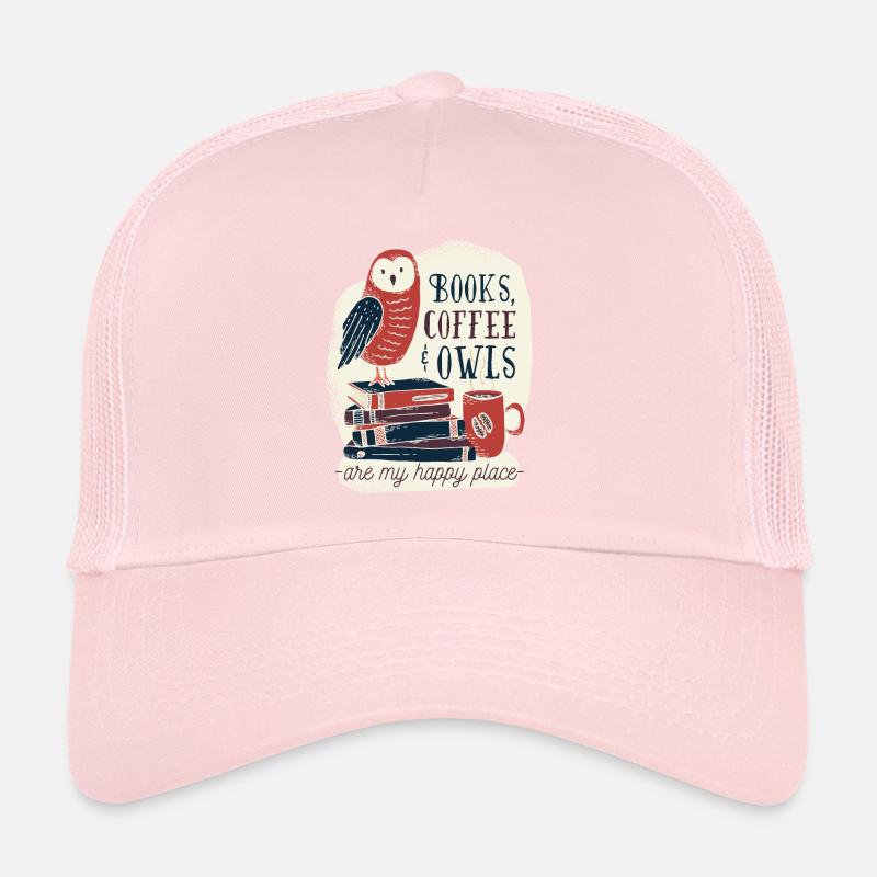 Die buch eule mit Kaffee Trucker Cap