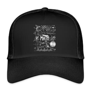 Komplex Mathe Mathematik - Trucker Cap - Schwarz/Schwarz - Vorne