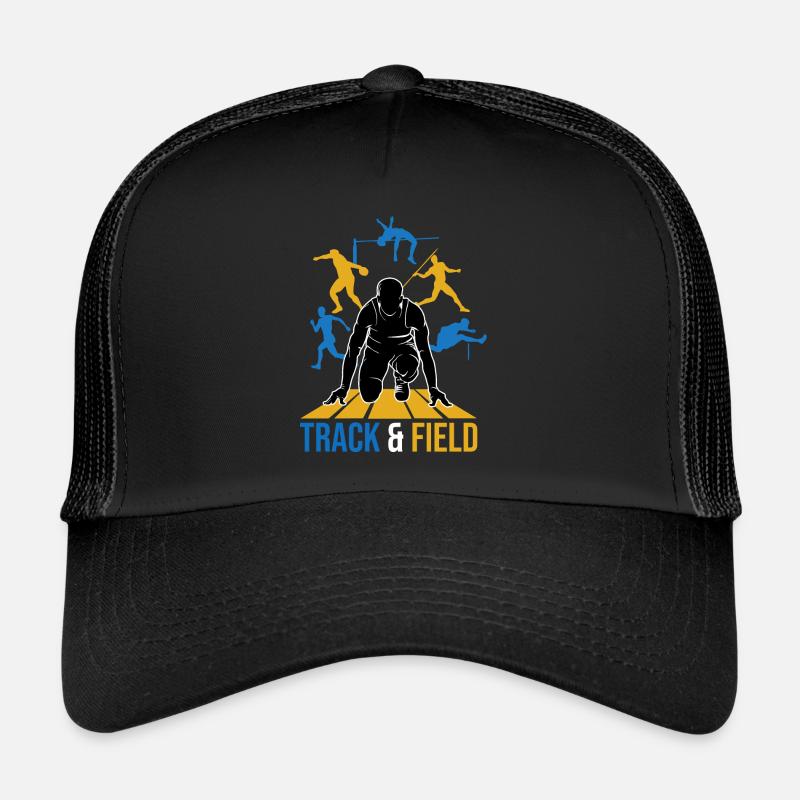 athlétisme - Casquette trucker  - noir/noir
