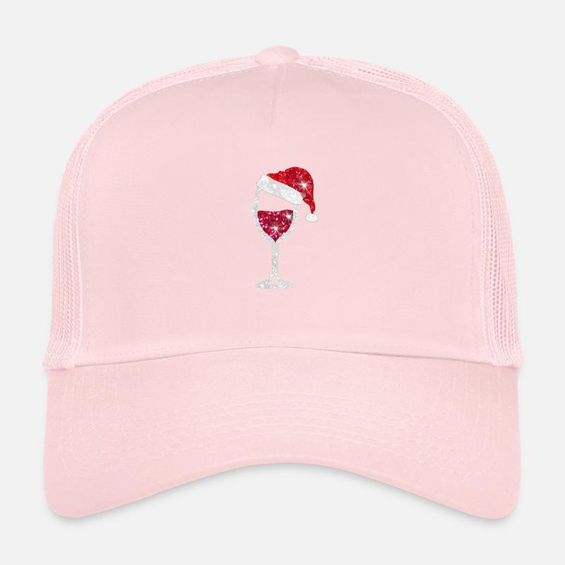 Wineglass glitter light effects red wine mulled wine Trucker Cap