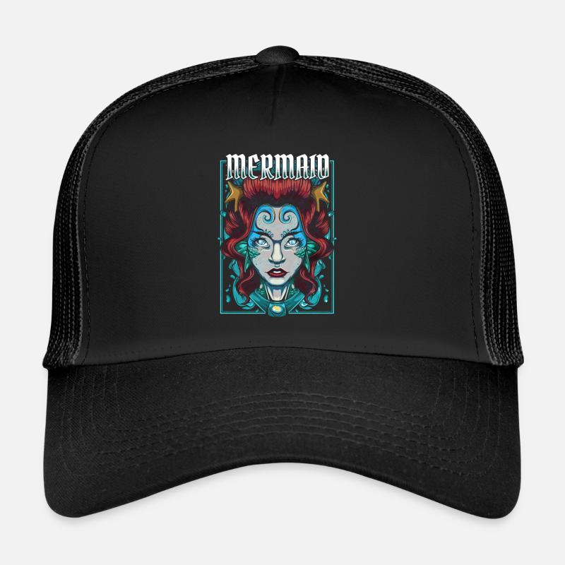 Meerjungfrauen - Trucker Cap - Schwarz/Schwarz