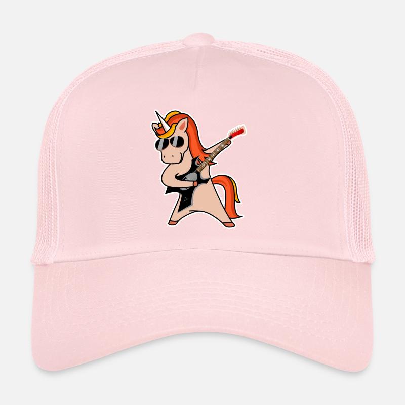 Rock unicorn with guitar gift gift idea Trucker Cap