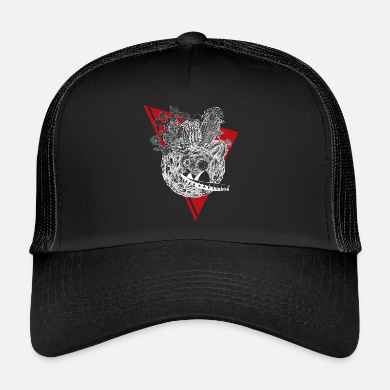 Planète de cactus en blanc - Casquette trucker  - noir/noir