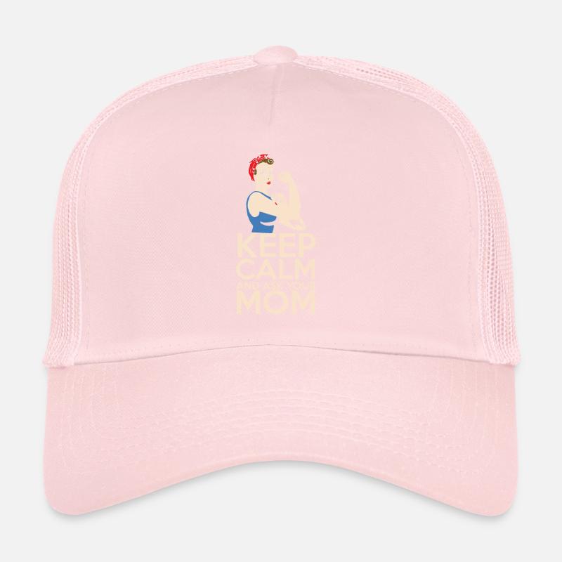 Keep calm and ask Mom Bleib ruhig und frag Mama Trucker Cap