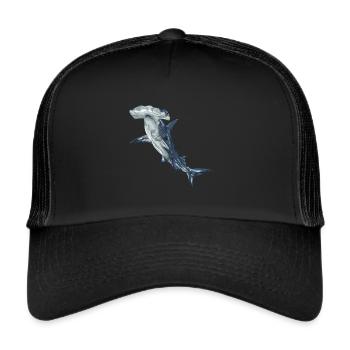 Gigantic Hammerhead shark - Hammerhai - Casquette trucker  - noir/noir - Devant
