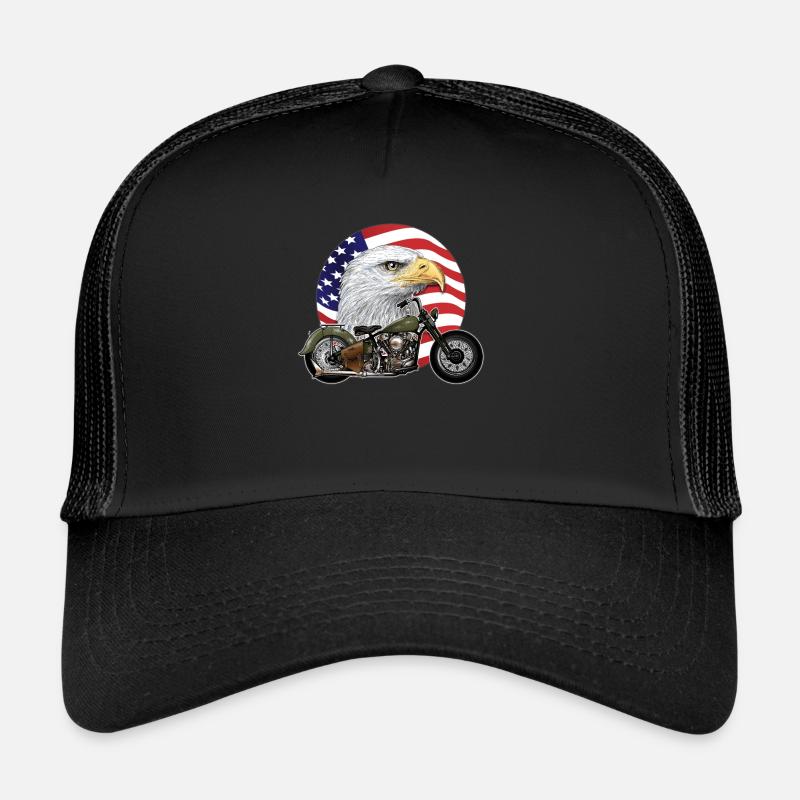 Adlerkopf USA Motorrad Biker Chopper Trucker Cap