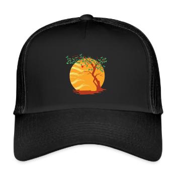Autumn time Autumn Autumn beginning - Trucker Cap - black/black - Front