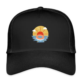 On the coast - Trucker Cap - black/black - Front