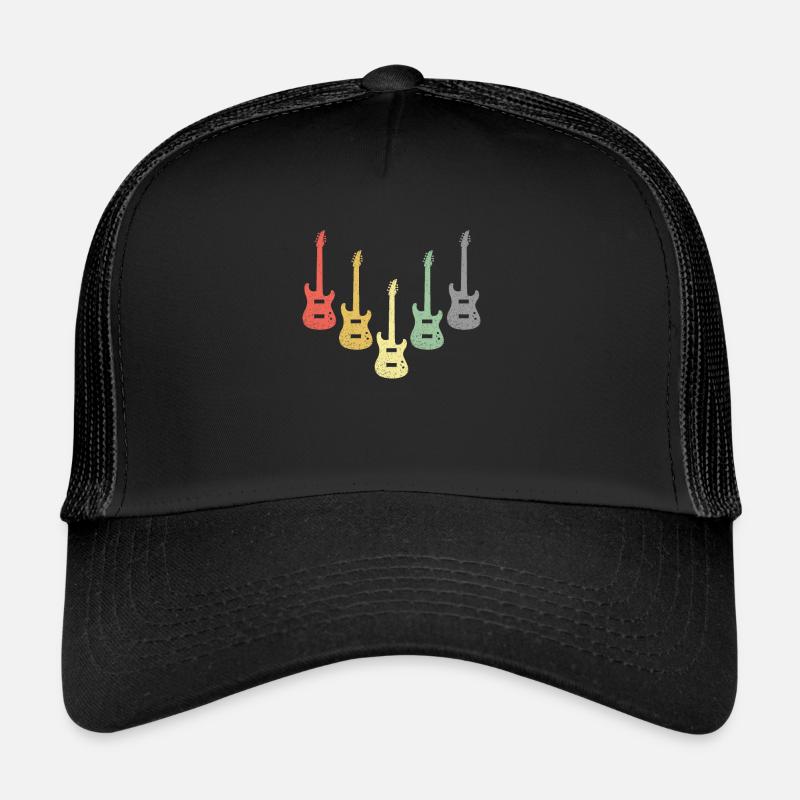 Gitarre - Trucker Cap - Schwarz/Schwarz