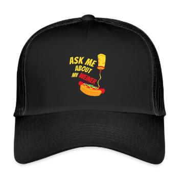 Ask me for my sausage - Trucker Cap - black/black - Front